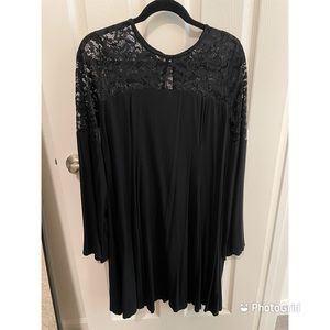 TORRID black dress with lace size 1